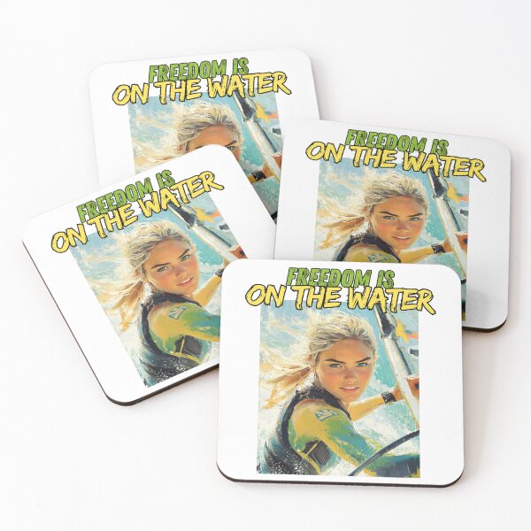 Item preview, FREEDOM IS ON THE WATER – Dynamic Windsurfing Girl Painterly Art designed and sold by Jack Sieg.