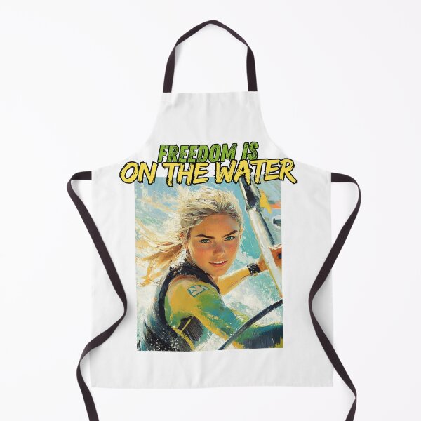 Item preview, FREEDOM IS ON THE WATER – Dynamic Windsurfing Girl Painterly Art designed and sold by Jack Sieg.