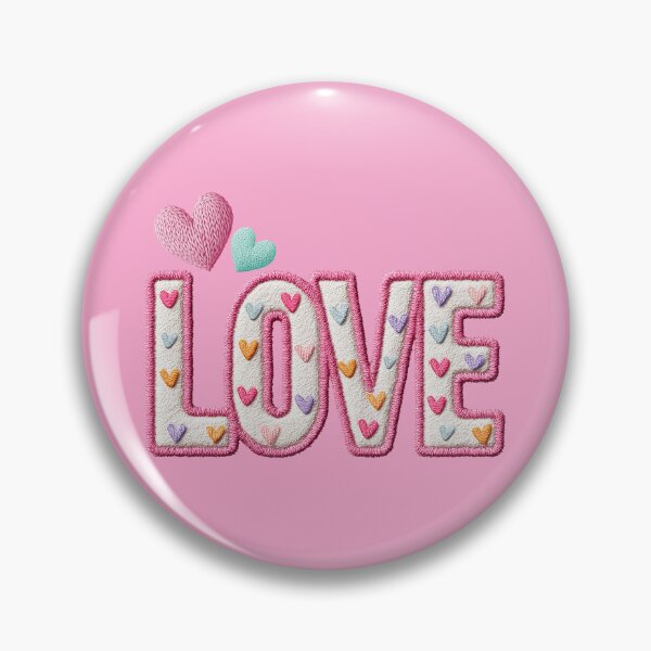 Item preview, Chenille LOVE Hearts Patch designed and sold by M&A Design House.