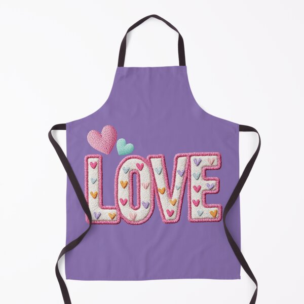 Aperçu de l'œuvre Patch en chenille LOVE Hearts créée et vendue par M&A Design House.