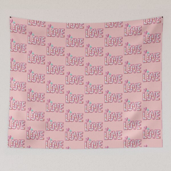 Aperçu de l'œuvre Patch en chenille LOVE Hearts créée et vendue par M&A Design House.