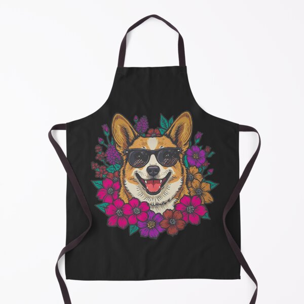 Item preview, Dapper Corgi Gentleman – Retro Floral Pembroke Art designed and sold by RareEchoMood.