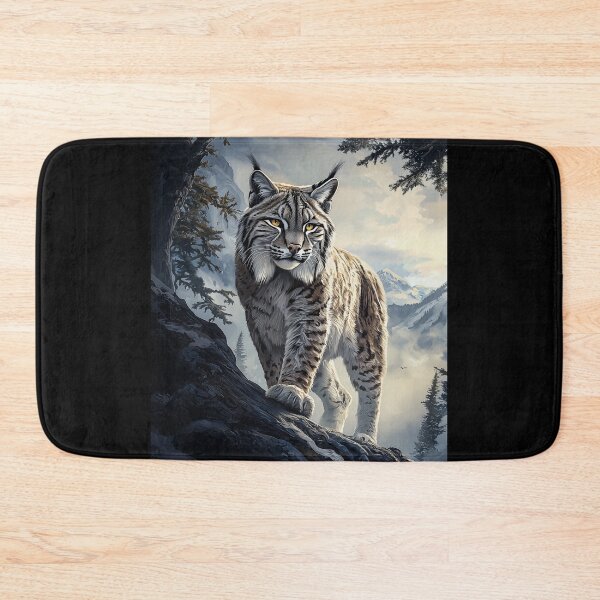 Item preview, Lynx in a Snowy Mountain Landscape designed and sold by PetsArt.