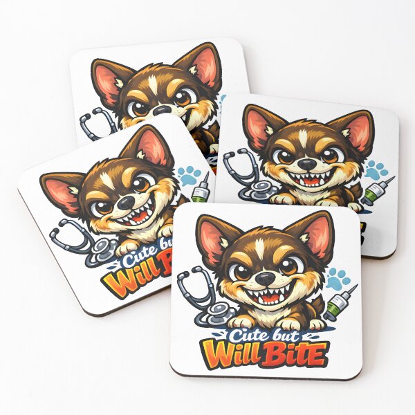 Item preview, Cute but Will Bite – Funny Veterinary Clinic Dog Design designed and sold by Bettybee00.