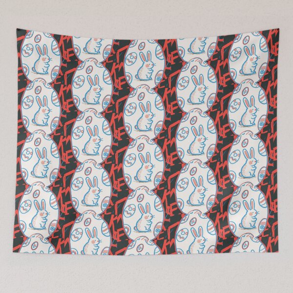 Item preview, Whimsical Easter Bunny in Artistic Patterned Egg designed and sold by zzz888.