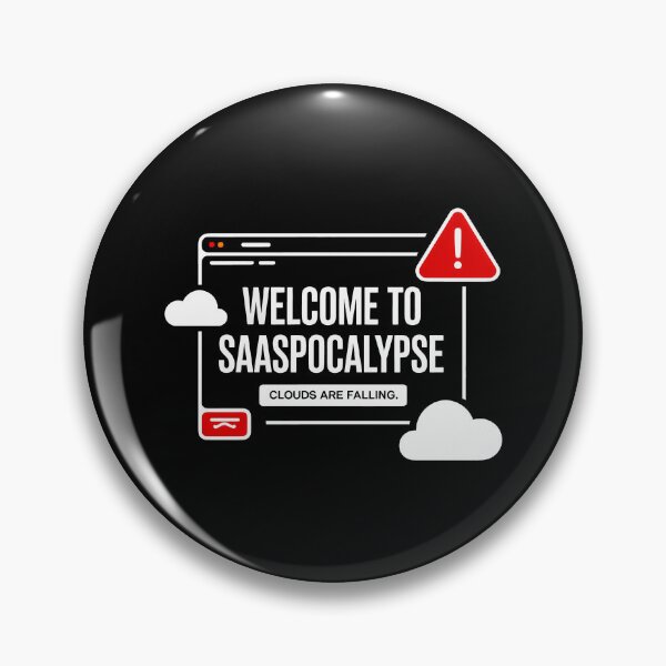 Item preview, SaaSocalypse Clouds are Falling Tech Satire designed and sold by SplashTastic.