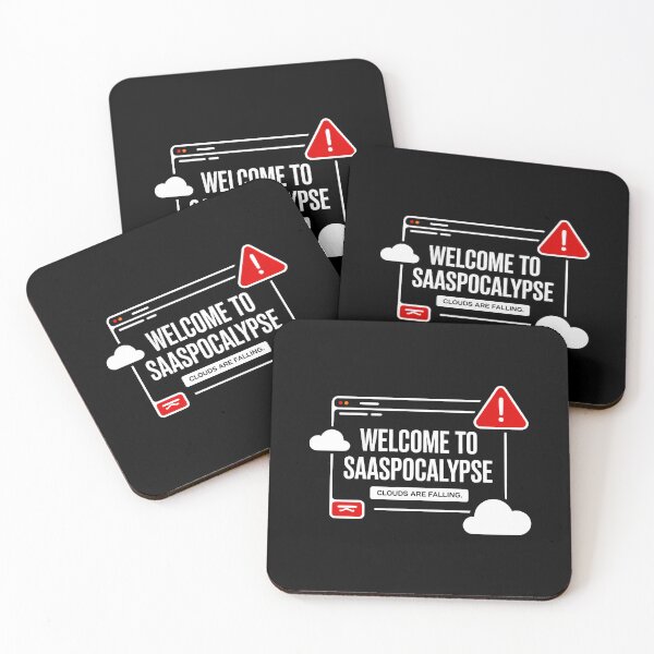 Item preview, SaaSocalypse Clouds are Falling Tech Satire designed and sold by SplashTastic.