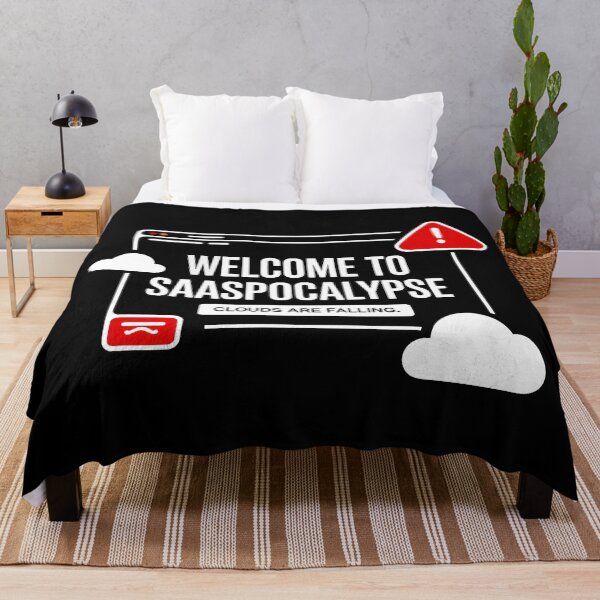 Item preview, SaaSocalypse Clouds are Falling Tech Satire designed and sold by SplashTastic.