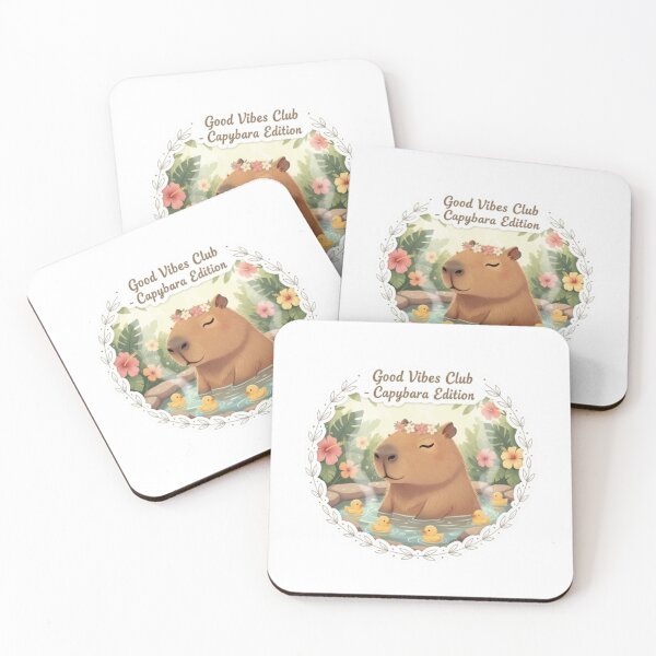 Item preview, Zen Capybara: Good Vibes Club - Tropical Bath Edition designed and sold by HeyHas.
