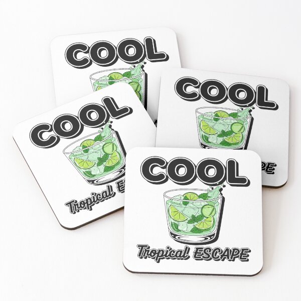 Item preview, Cool Tropical Escape Mint Lime Summer Drink Illustration designed and sold by C3J7.