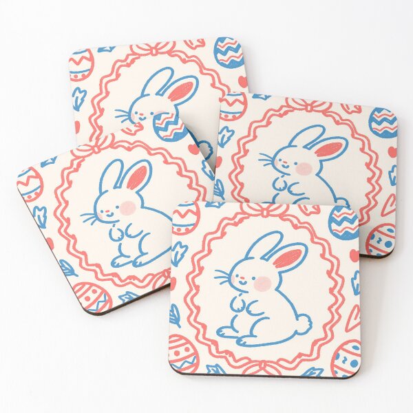 Item preview, Whimsical Easter Bunny in Scalloped Ribbon Frame designed and sold by zzz888.
