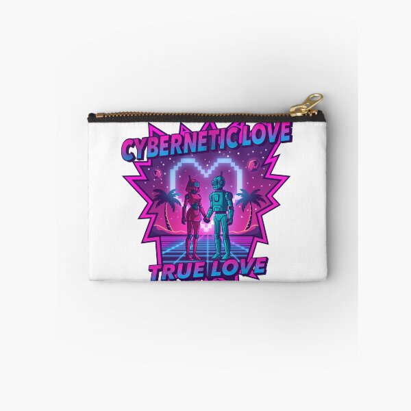 Item preview, Cybernetic Love – Retro Synthwave Sticker designed and sold by tviyluv.