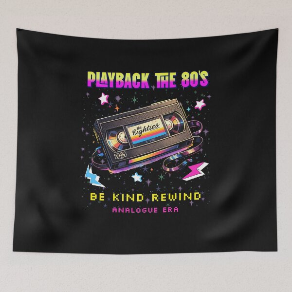 Item preview, Playback the 80s VHS Tape – Be Kind Rewind Retro Neon Design designed and sold by RomeoSketches.