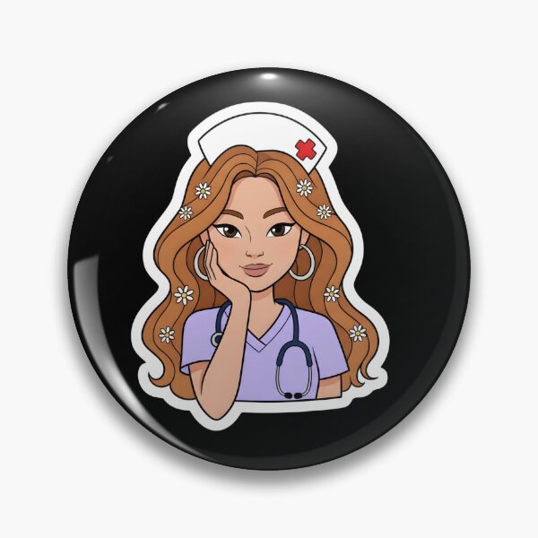 Item preview, Cute Nurse Girl Sticker – Aesthetic Healthcare Worker Illustration designed and sold by YYoYY.