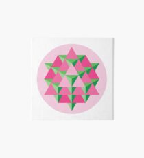 64 Tetrahedron Grid Art Board Print