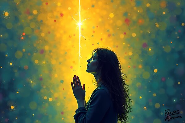 Woman in Prayer Illustration - Making a Connection