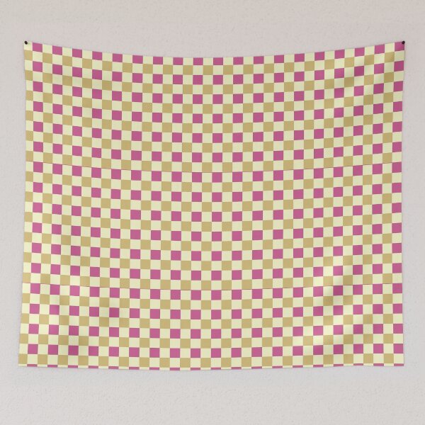 Item preview, Pink and yellow gingham pattern designed and sold by serenebookworm.