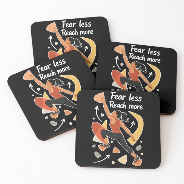 Artikelvorschau, Bouldern Motivation – Fear less. Reach more. entworfen und verkauft von Pineapple-Tree.