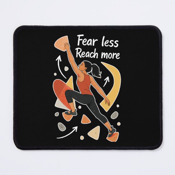 Item preview, Bouldering Motivation – Fear less. Reach more. designed and sold by Pineapple-Tree.