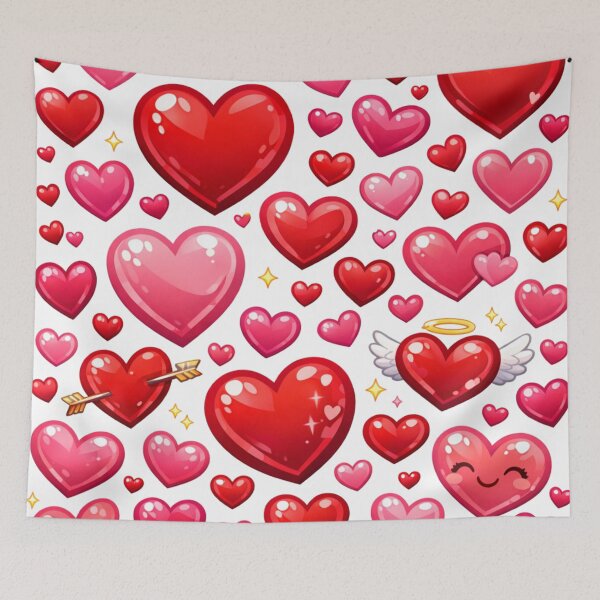 Item preview, cute valentines love hearts designed and sold by Metaverse8.