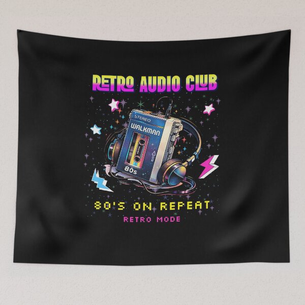 Item preview, Retro Audio Club Walkman – 80s On Repeat Neon Music Design designed and sold by RomeoSketches.