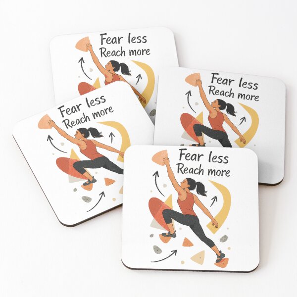 Artikelvorschau, Bouldern Motivation – Fear less. Reach more. entworfen und verkauft von Pineapple-Tree.