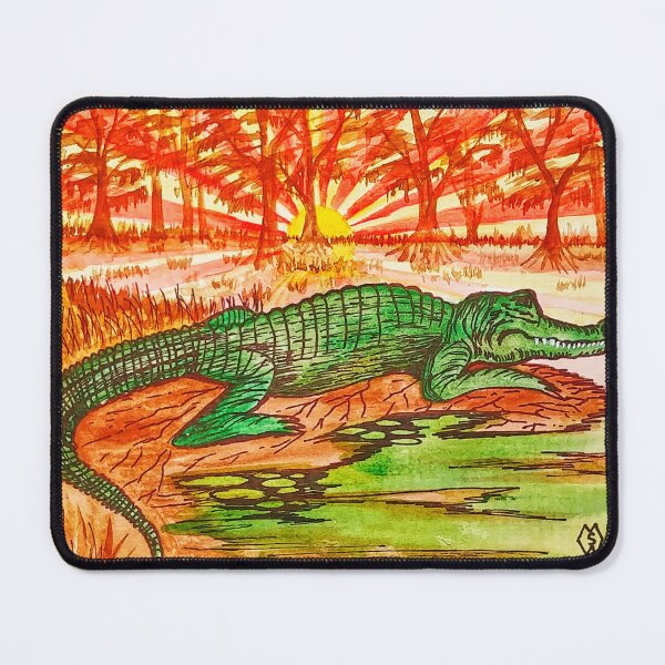 Artikelvorschau, Alligator Swamp bei Sonnenuntergang entworfen und verkauft von Matt Starr Fine Art .