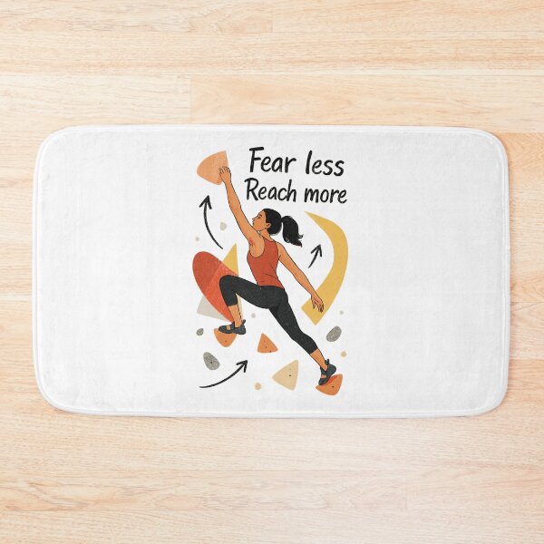 Artikelvorschau, Bouldern Motivation – Fear less. Reach more. entworfen und verkauft von Pineapple-Tree.
