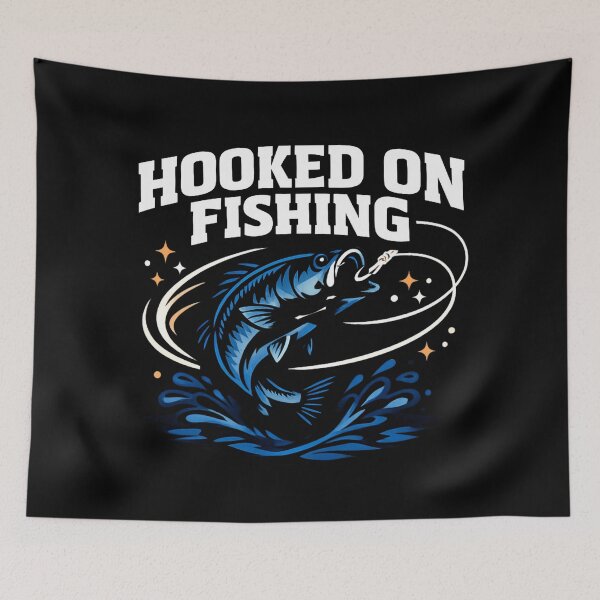 Item preview, Hooked on Fishing – Funny Angler Fishing designed and sold by SidTastic .