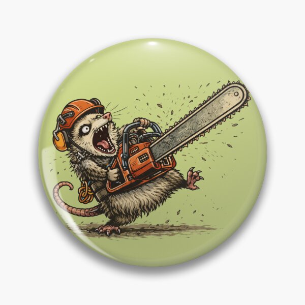 Item preview, Opossum Arborist With Chainsaw designed and sold by Meandmyshop.