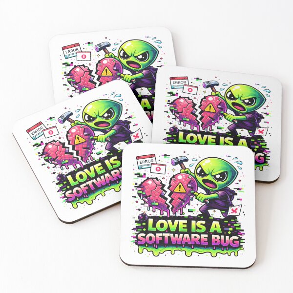 Item preview, Love Is A Software Bug Alien designed and sold by AnnDesignStudio.