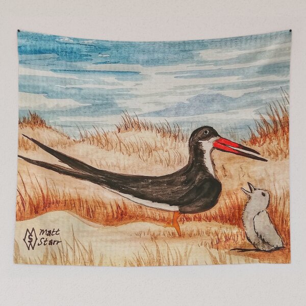 Item preview, Black Skimmer and Chick  designed and sold by Matt Starr Fine Art .