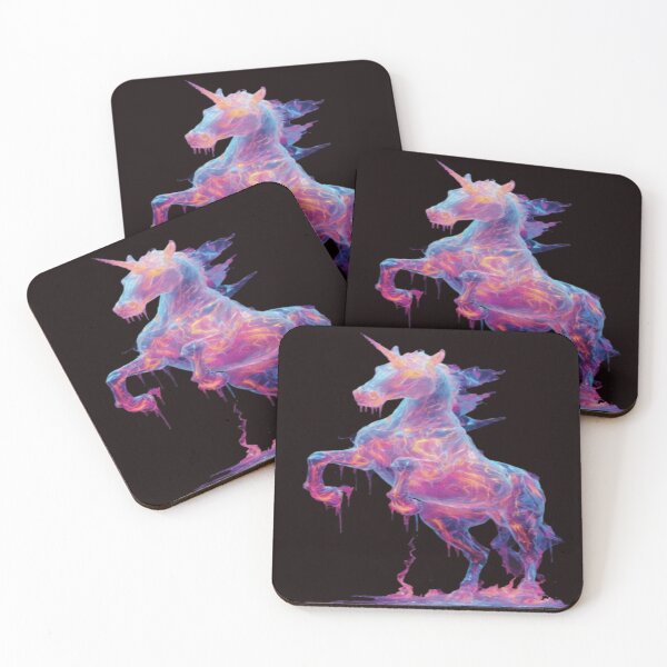 Item preview, Holographic Fire Unicorn – Neon Prism Fantasy Drip Art designed and sold by ZChrome.