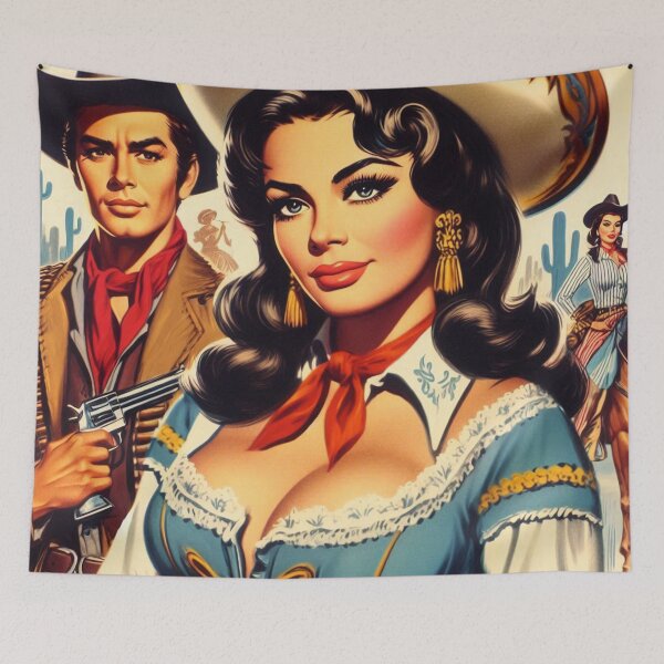 Item preview, Retro Western Girl designed and sold by PulpVintage.