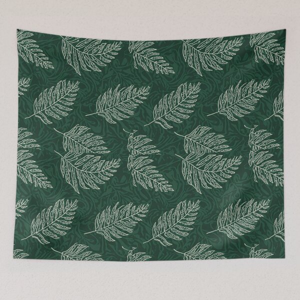 Item preview, Fern Botanical Repeat Pattern – Urban Botanica No.04 (Deep Green) designed and sold by GreennieArt.