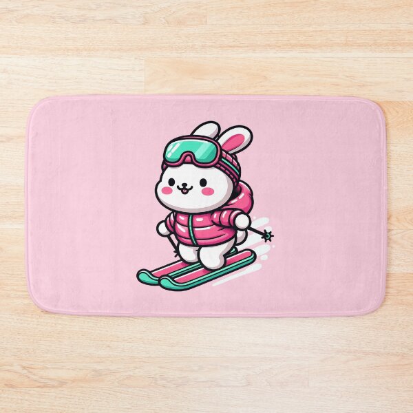 Item preview, Cute Rabbit Skier - Funny Winter Animal Cartoon designed and sold by GREENZ0NE.
