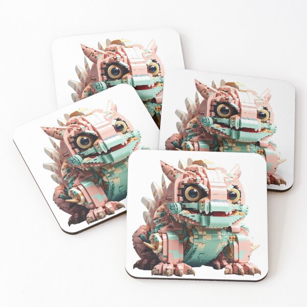 Item preview, Grumpy Blocky Dino Puppy Creature designed and sold by Flex Brix.