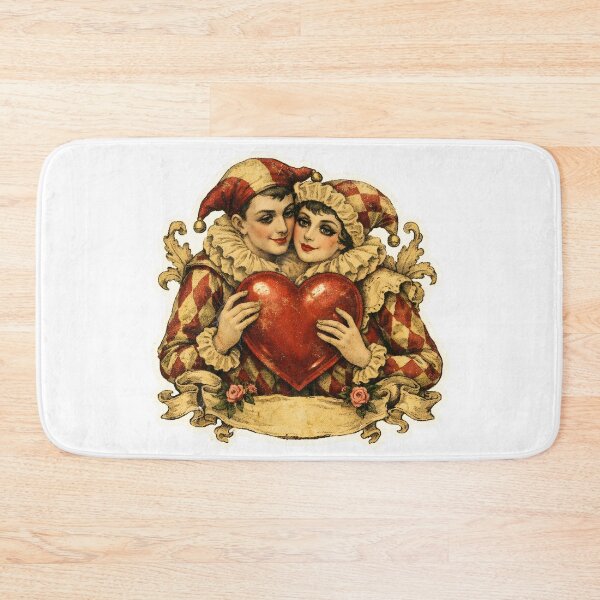 Item preview, Vintage Harlequin Couple - Antique Victorian Valentine Ephemera designed and sold by Supergrafix07.