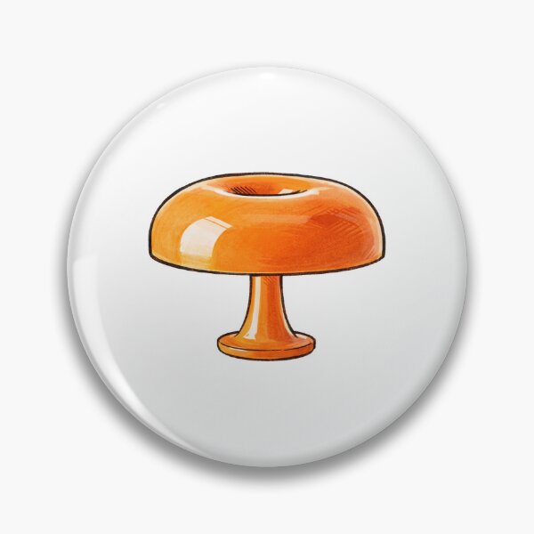 Item preview, Orange Classic 60s 70s lamp Artemide Drawing Sketch designed and sold by Rosadraws.