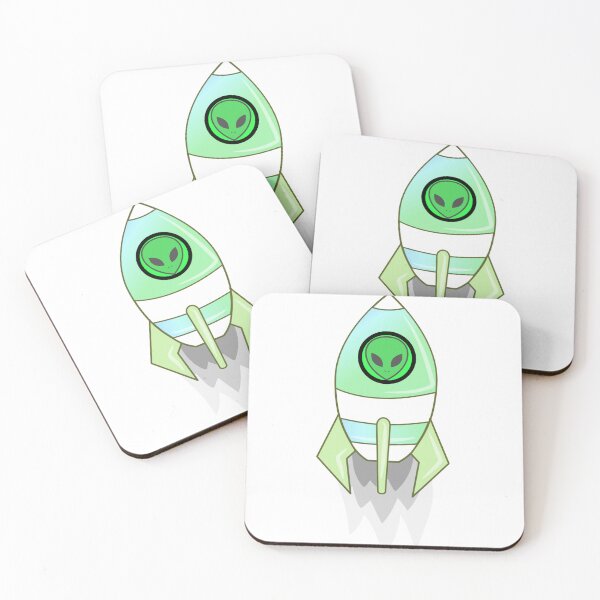 Item preview, Green Alien In A Spaceship designed and sold by Sartoris Art.