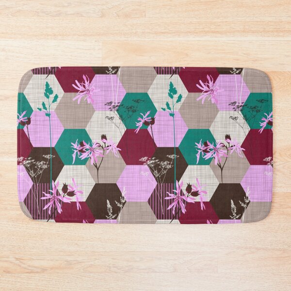 Item preview, ragged robin wildflower hexagons designed and sold by kobyakov.