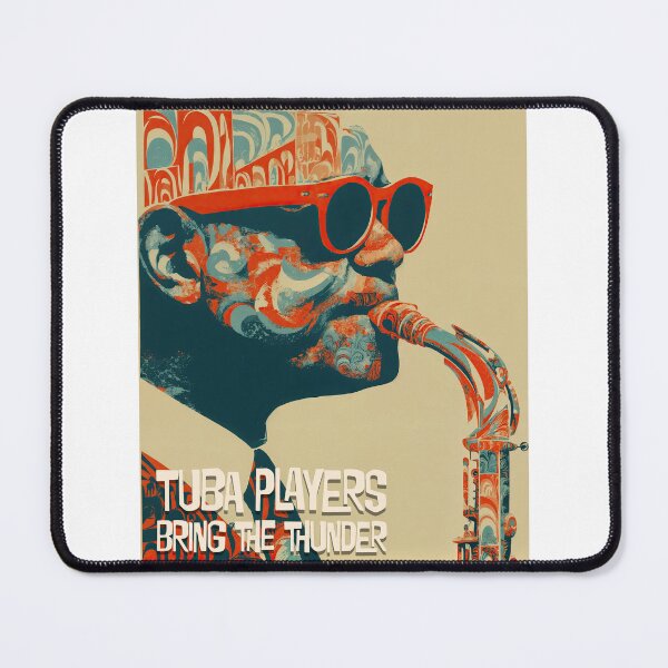 Item preview, Tuba Players Bring the Thunder Psychedelic Jazz Art designed and sold by ForeverPrintsOK.