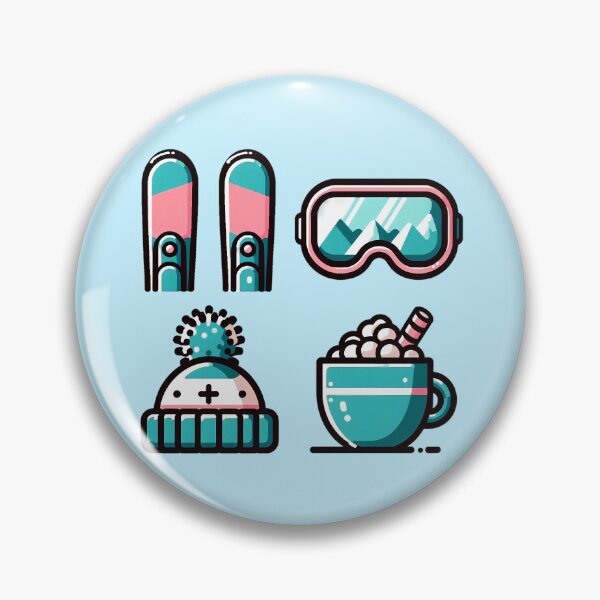 Item preview, Ski Girl Essentials - Goggles and Hot Cocoa designed and sold by GREENZ0NE.