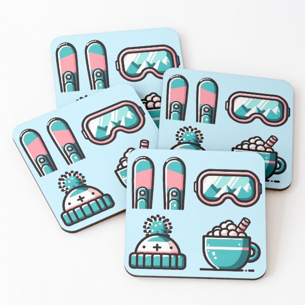 Item preview, Ski Girl Essentials - Goggles and Hot Cocoa designed and sold by GREENZ0NE.