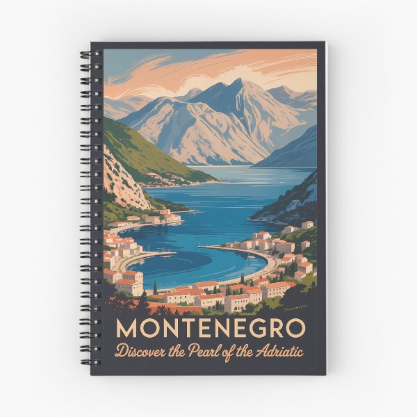 Item preview, Montenegro Adriatic Sea Illustration Travel Art Vintage designed and sold by KrisSidDesigns.