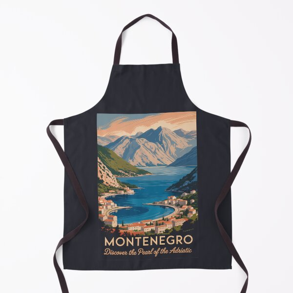 Item preview, Montenegro Adriatic Sea Illustration Travel Art Vintage designed and sold by KrisSidDesigns.