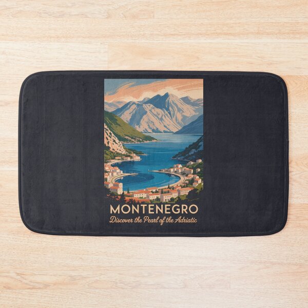 Item preview, Montenegro Adriatic Sea Illustration Travel Art Vintage designed and sold by KrisSidDesigns.