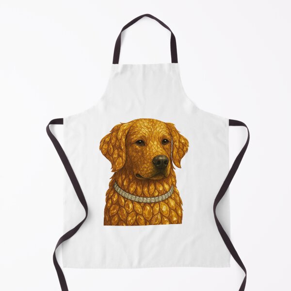Item preview, Gemstone Golden Retriever Portrait with Diamond Collar designed and sold by DigitalGemArt.