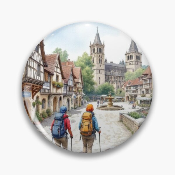 Item preview, Way of St. James, passing through a village (Périgord) designed and sold by jefboutique6150.