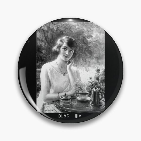 Item preview, Leave him (woman with a cup of tea - black and white) designed and sold by Lisandre.illu.